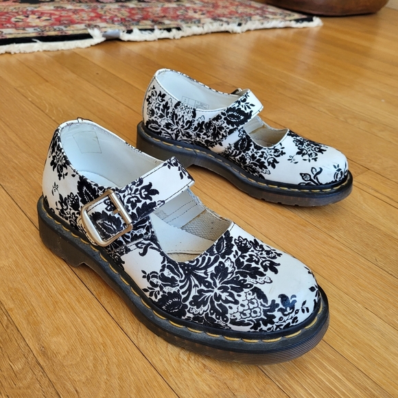 Dr Martens Mary Jane Oxfords Shoes Floral 5026 - Picture 4 of 14